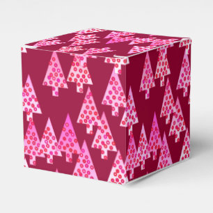Moderne Blume Weihnachtsbäume - Wein & Rosa Geschenkschachtel