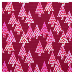 Moderne Blume Weihnachtsbäume - Wein & Rosa Stoff