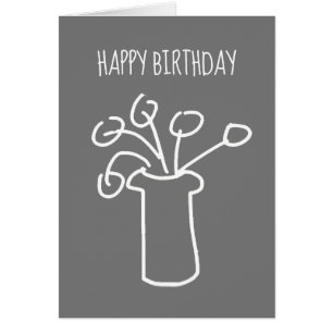 Moderne Blume weiß auf grau