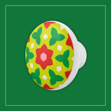 Moderne Blume zu grün und rot geometrisch gegliede