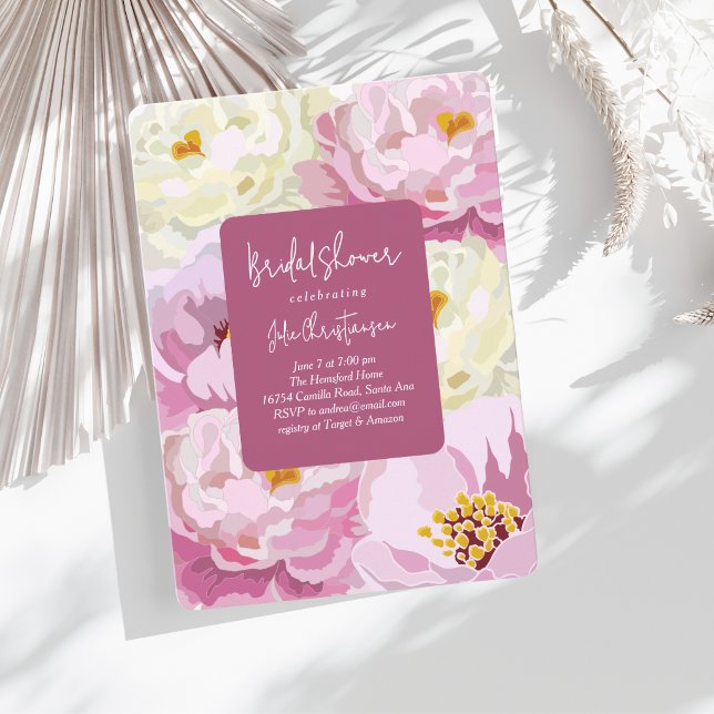 Moderne Blumen Brautparty Einladung (Von Creator hochgeladen)