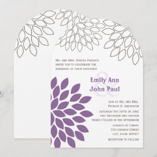 Moderne Blumen-Chrysanthemen-Hochzeitseinladungen Einladung
