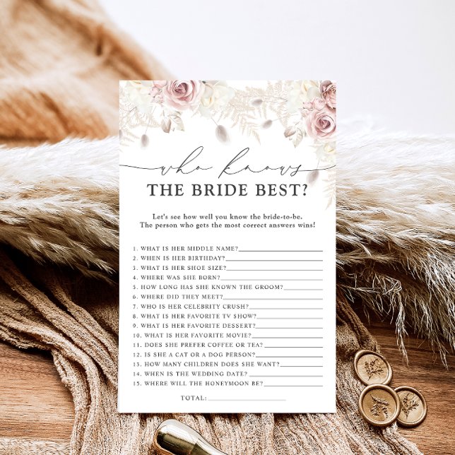 Moderne Blumen, die Braut das beste Duschspiel ken (Von Creator hochgeladen)