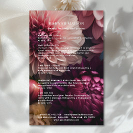 Moderne Blumen-Salon-Preisliste Flyer