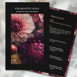 Moderne Blumen-Salon-Preisliste Flyer