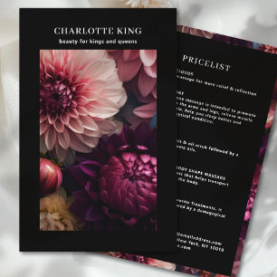 Moderne Blumen-Salon-Preisliste Flyer