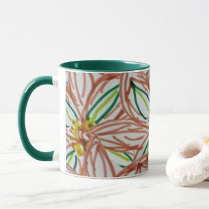 Moderne Blumen Tasse
