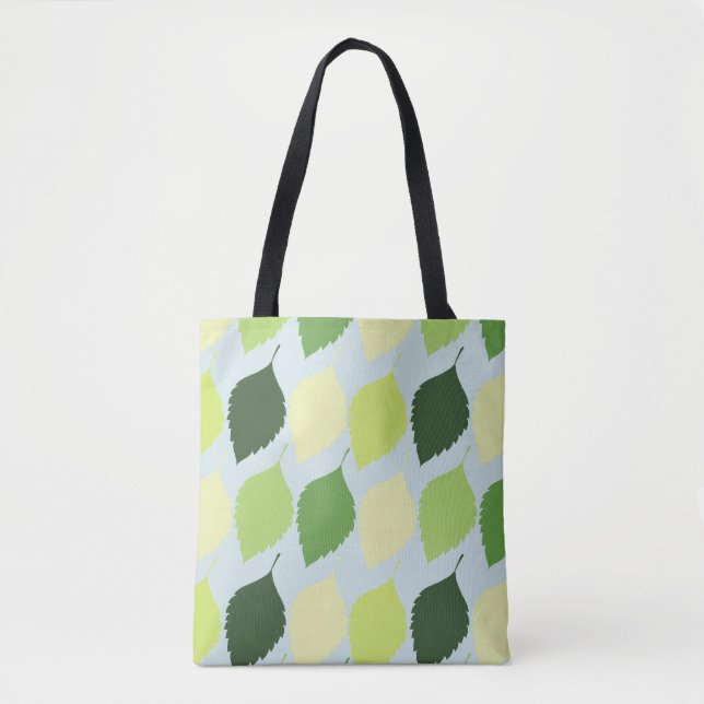 Moderne Blumen- und Blattmuster-Tasche  (Vorderseite)