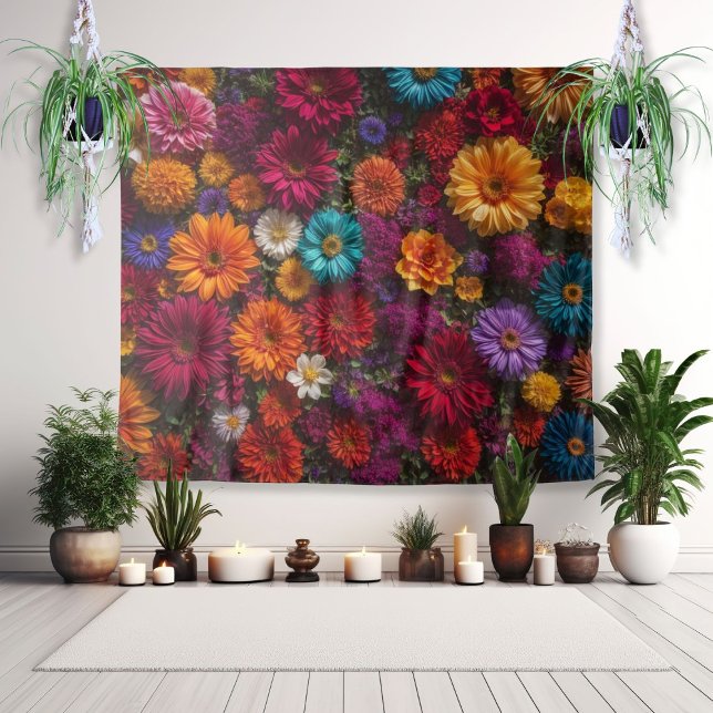 Moderne Blumen-Wandteppich-Kulisse Wandteppich (Von Creator hochgeladen)