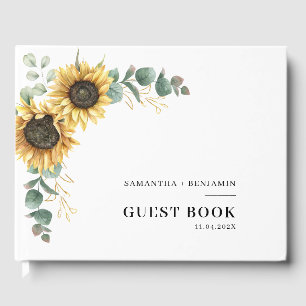 Moderne Blumenblume Hochzeit Gästebuch