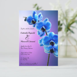 Moderne Blumenblume Orchideen Hochzeit Einladung