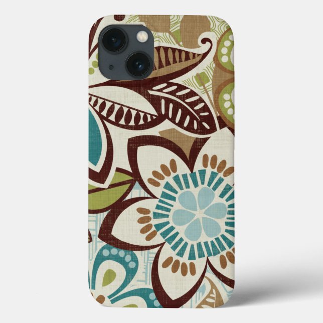 Moderne Blumendesigns Case-Mate iPhone Hülle (Rückseite)