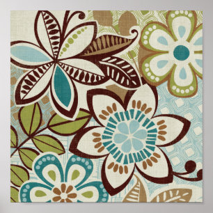 Moderne Blumendesigns Poster