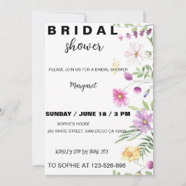 Moderne Blumendusche Einladung