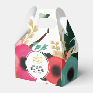 Moderne, blumeneigene Hochzeitstiefel Geschenkschachtel