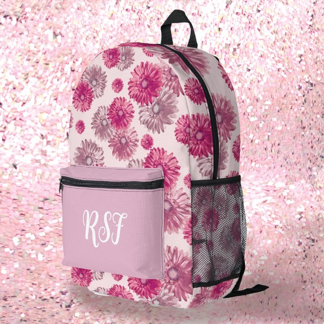 Moderne Blumenfarben in Pastellrosa Girly Bedruckter Rucksack (Von Creator hochgeladen)