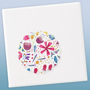 Moderne Blumenfarben-Liebesmarken Geschenkanhänger