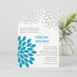 Moderne blumengeschichtliche Hochzeitseinladungen Einladung