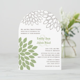 Moderne blumengeschichtliche Hochzeitseinladungen Einladung