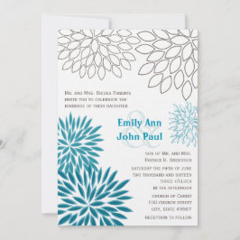 Moderne blumengeschichtliche Hochzeitseinladungen Einladung