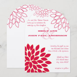 Moderne blumengeschichtliche Hochzeitseinladungen Einladung