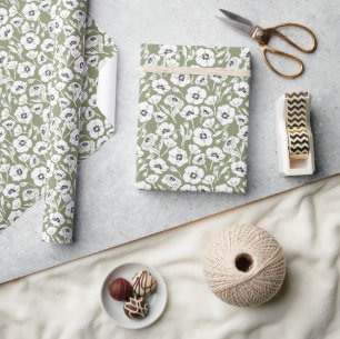 Moderne Blumengestaltung Geschenkpapier
