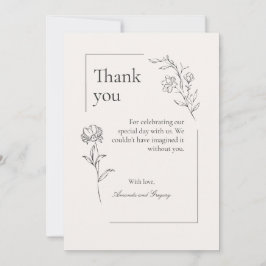 Moderne Blumenkarte Dankeskarte