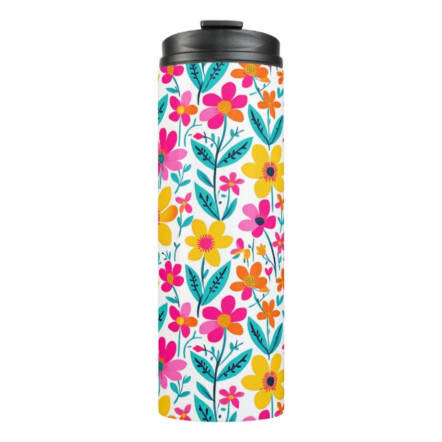 Moderne Blumenkunst in Bold Thermosbecher (Vorderseite)