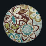 Moderne Blumenmuster Dartscheibe<br><div class="desc">© wildes Apple-Portfolio/wildes Apple.  Ein modernes inllustration der Blumen in den verschiedenen Formen und in den Farben. Alle Blumen werden mit Drucken in den verschiedenen Farben eingelegt.</div>