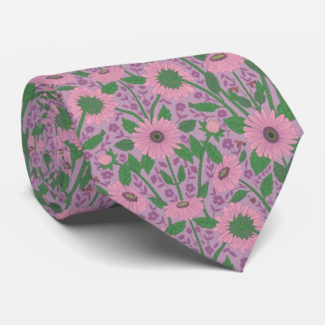 Moderne Blumenmuster Formal Krawatte (Gerollt)