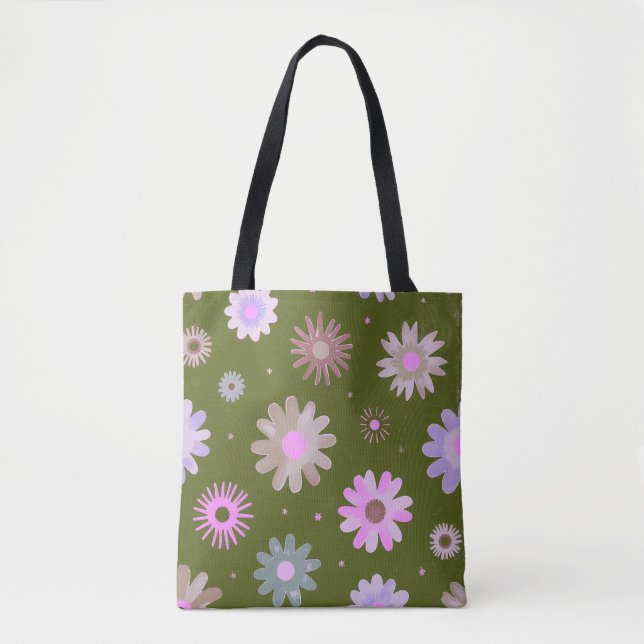Moderne Blumenmuster-Tasche (Vorderseite)