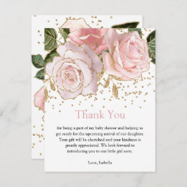 Moderne Blumenschmuckdusche Danke Karte