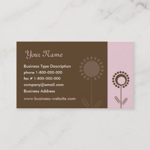 Moderne BlumenVisitenkarte Visitenkarte