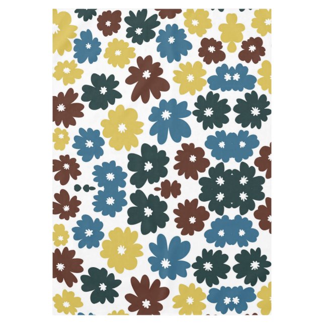 Moderne Blumige Muster Chic  Tischdecke (Vorderseite)