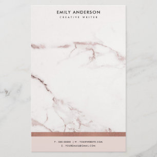 MODERNE, BLUSFRISCHE ROSE GOLD-MÄRBTEXTURE BRIEFPAPIER