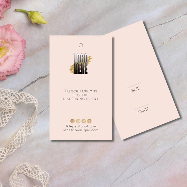 Moderne Blush Bekleidung Preis mit Logo (Von Creator hochgeladen)