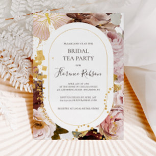 Moderne Blush Bloral   Bridal Tea Party Einladung