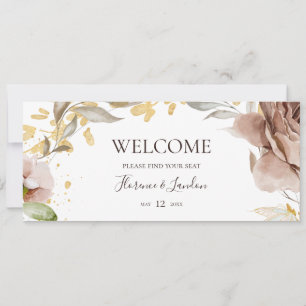 Moderne Blush Bloral Header für die Seekarte änd
