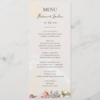 Moderne Blush Bloral | Hochzeitsessen in Wasserfar
