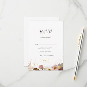 Moderne Blush Bloral   RSVP-Karte RSVP Karte