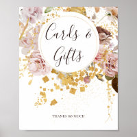 Moderne Blush Blumen | Karten- und Geschenke-Schil