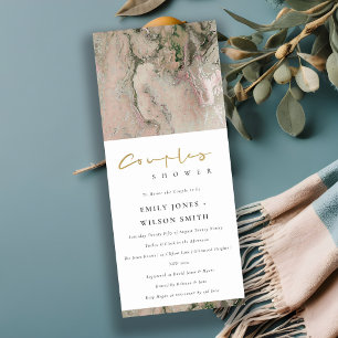 MODERNE BLUSH DUSKY ROSE GOLD AGATE COUPLES SHOWY EINLADUNG