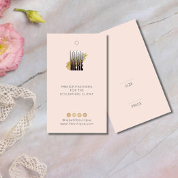 Moderne Blush-Kleidung Preisschild mit Logo