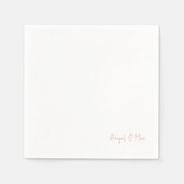 Moderne Blush-Namen für die Hochzeit von Schriftar Serviette