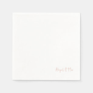 Moderne Blush-Namen für die Hochzeit von Schriftar Serviette