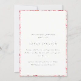 Moderne Blush Paisley Typografie jedes Alter Gebur Einladung