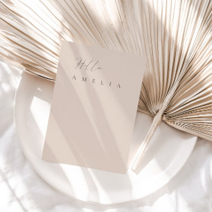 Moderne Blush Pink Blank Table Guest Platzkarte