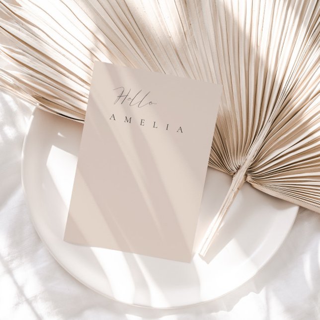 Moderne Blush Pink Blank Table Guest Platzkarte (Modern Blush Pink Blank Table Guest Place Card)