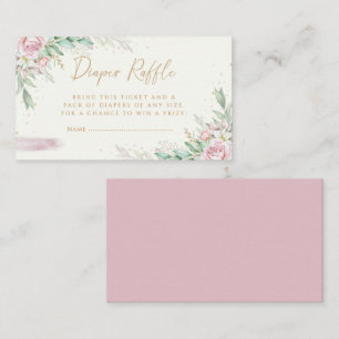 Moderne Blush Pink Blumenspülung Windelspulendusch Begleitkarte
