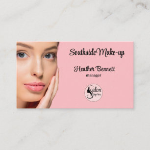 Moderne Blush-Pink-Makeup-Artist-Branche Visitenkarte